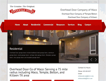 Tablet Screenshot of overheaddoorwaco.com